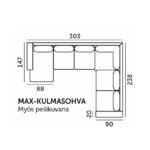 Gamma max-kulmasohva, oikea - Image 2